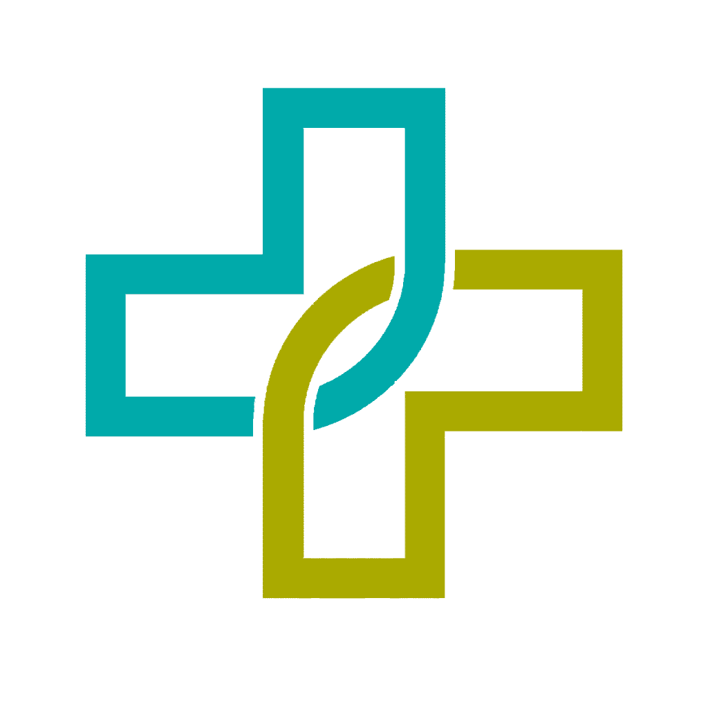 medical cross with accented colors