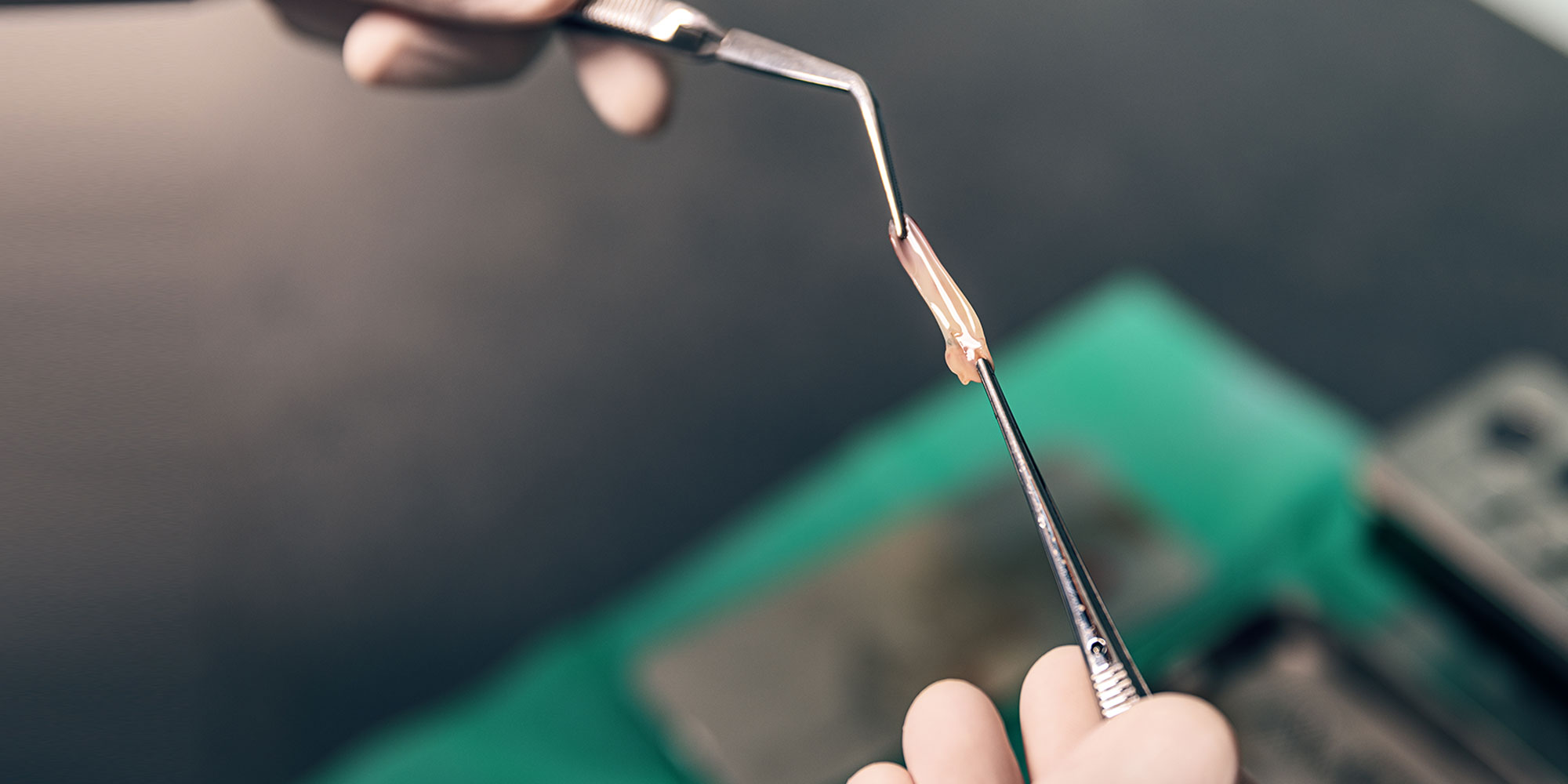 close up of PRF in dental lab