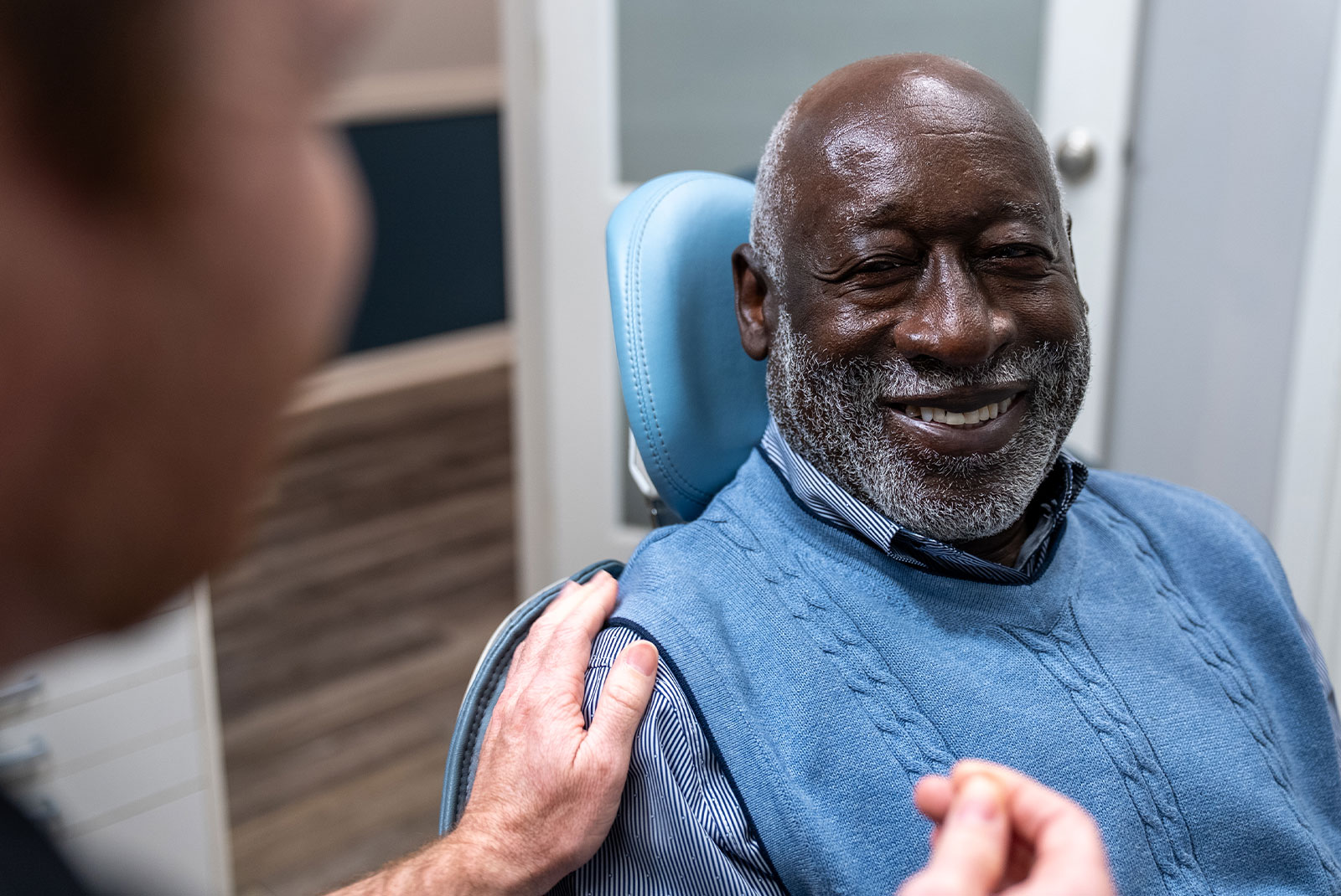 close up of dental implant patient prep and ready for their dental procedure