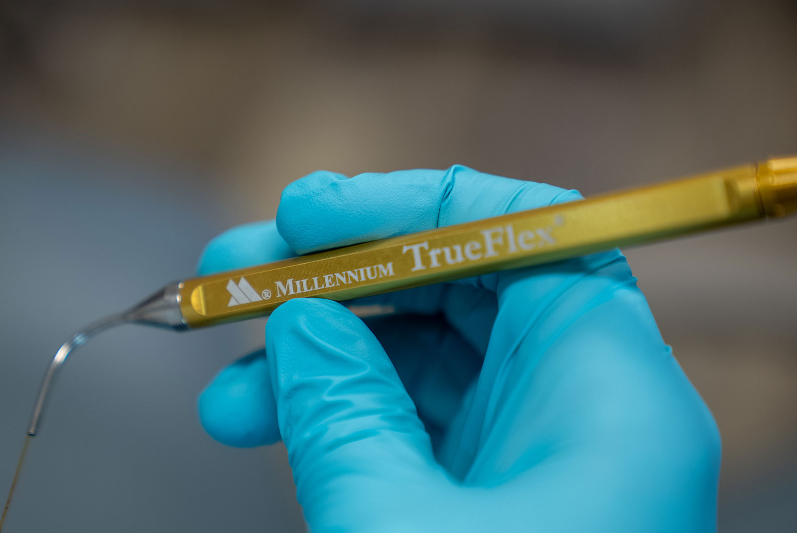 Dental implant procedure close-up